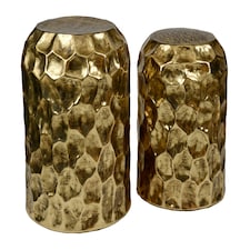 Interiors by Premier Set Of 2 Stools Brown