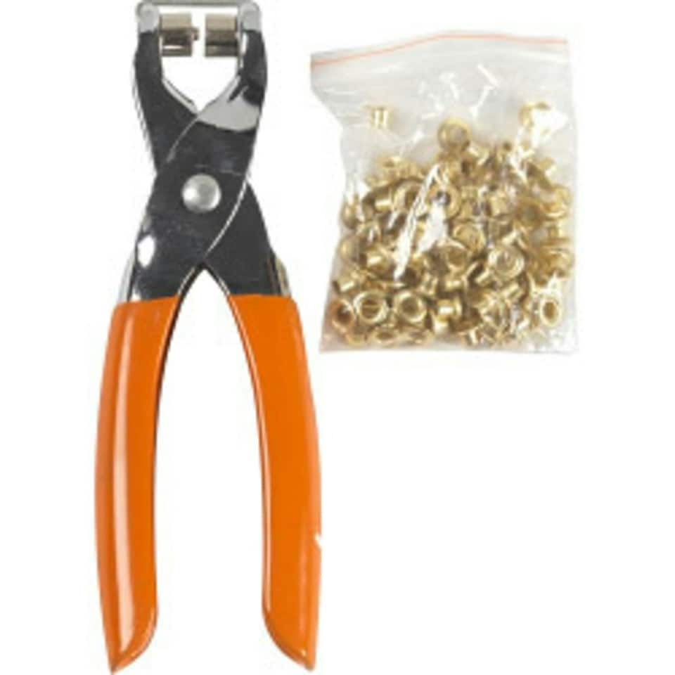 SupaTool Eyelet Pliers - Silver/Orange - One Size