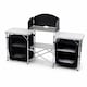 image 1 of Large Portable Folding Outdoor Aluminium Camping Travel Kitchen Work Top | Black