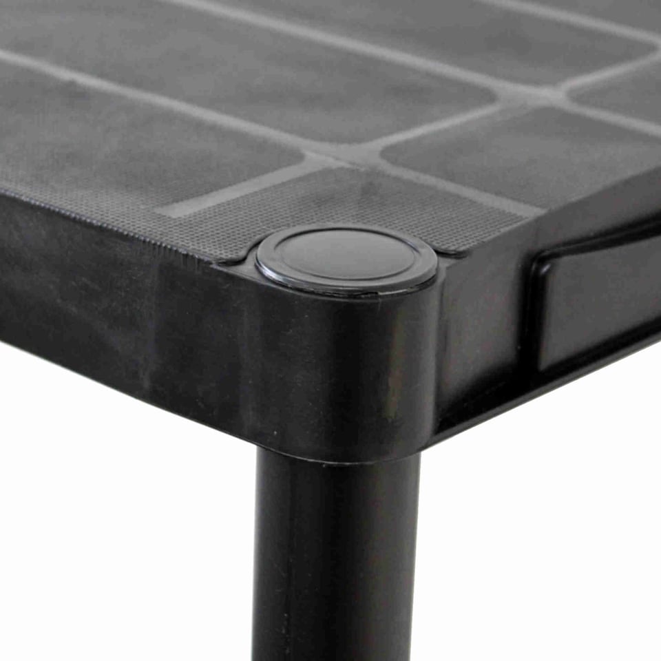 image 1 of 4 Tier Black Plastic Heavy Duty Shelving Racking Storage Unit