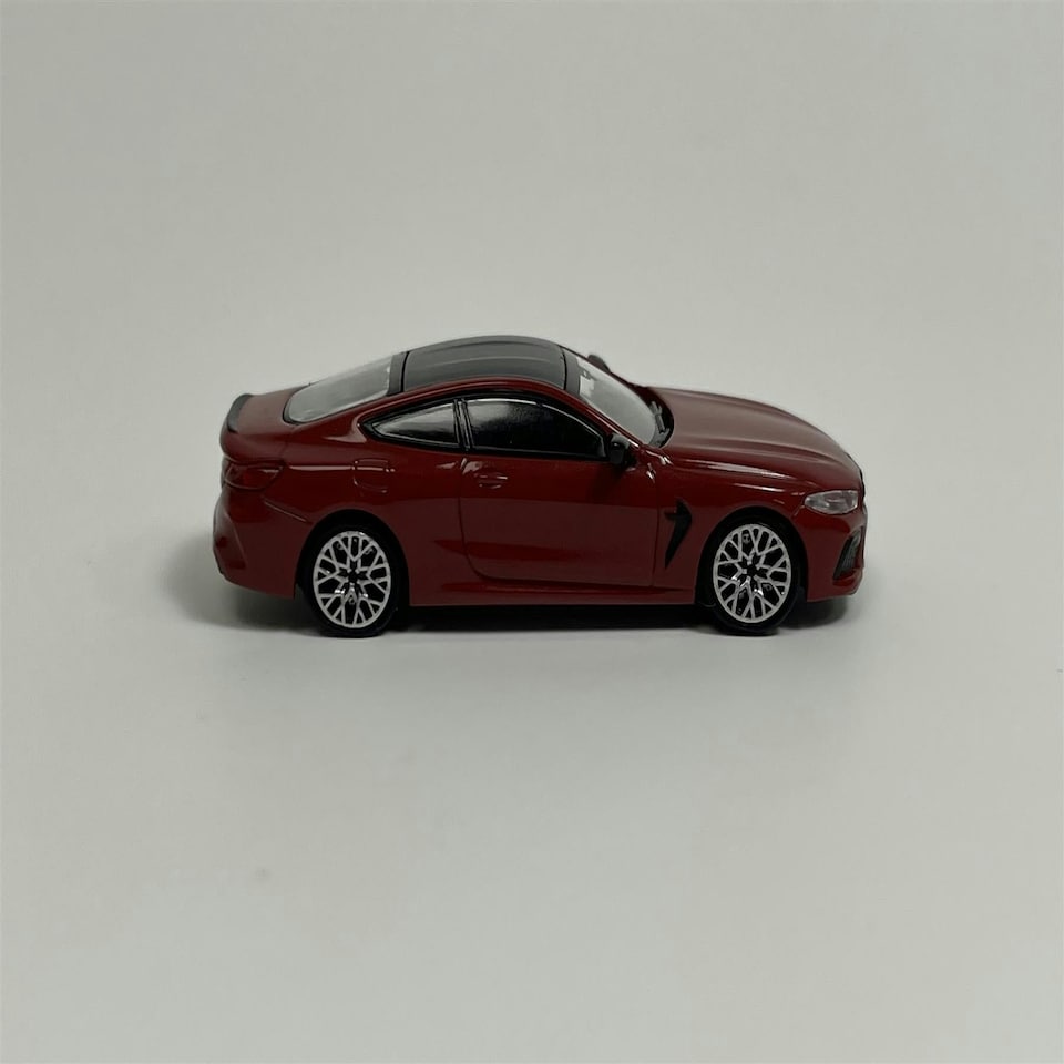 image 1 of BMW M8 Competiton Coupe 2019 Red Metallic 1:87 Scale Minichamps 870029022
