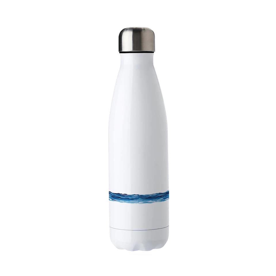 image 1 of Swimming Reusable Metal Water Bottle