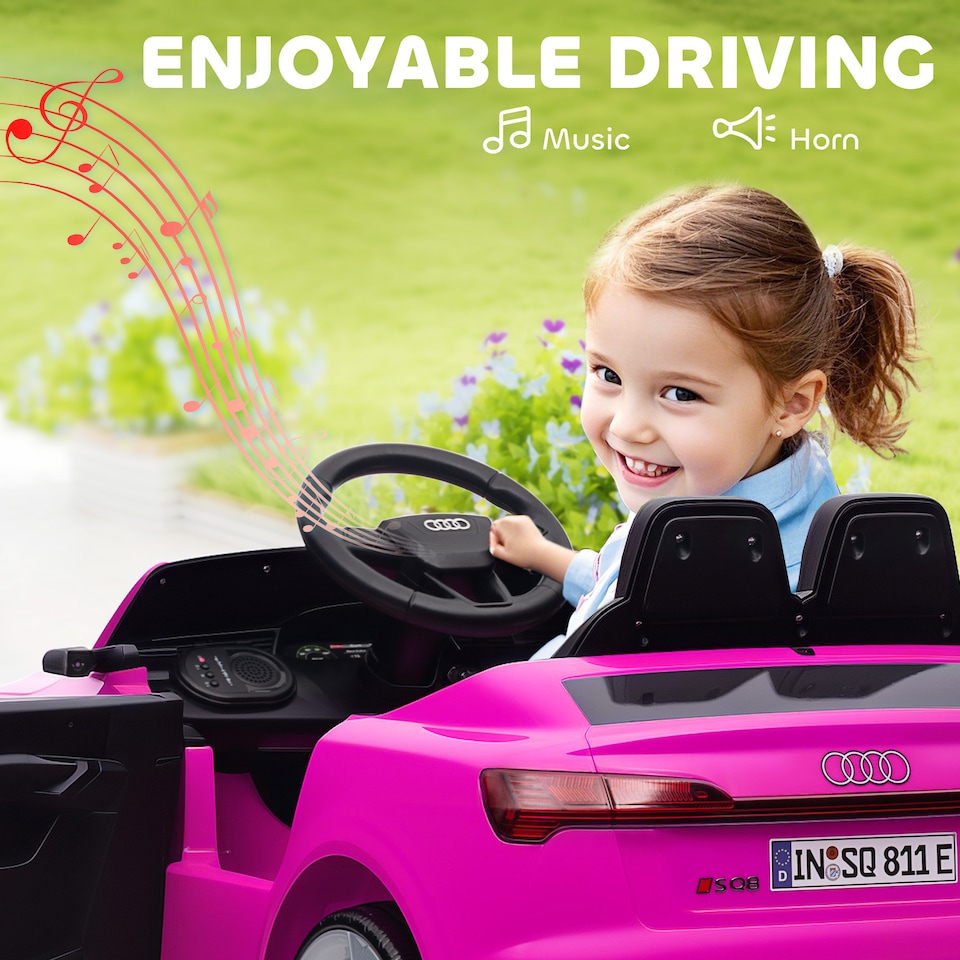 image 1 of AIYAPLAY Audi Q8 etron Sportback Licensed 12V Kids Electric Car with Remote