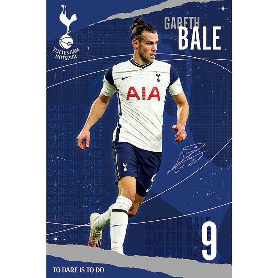 Tottenham Hotspur FC Gareth Bale Poster - Navy/White - One Size