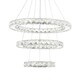 image 1 of Living and Home Modern 3-Tier Adjustable Crystal LED Pendant Light