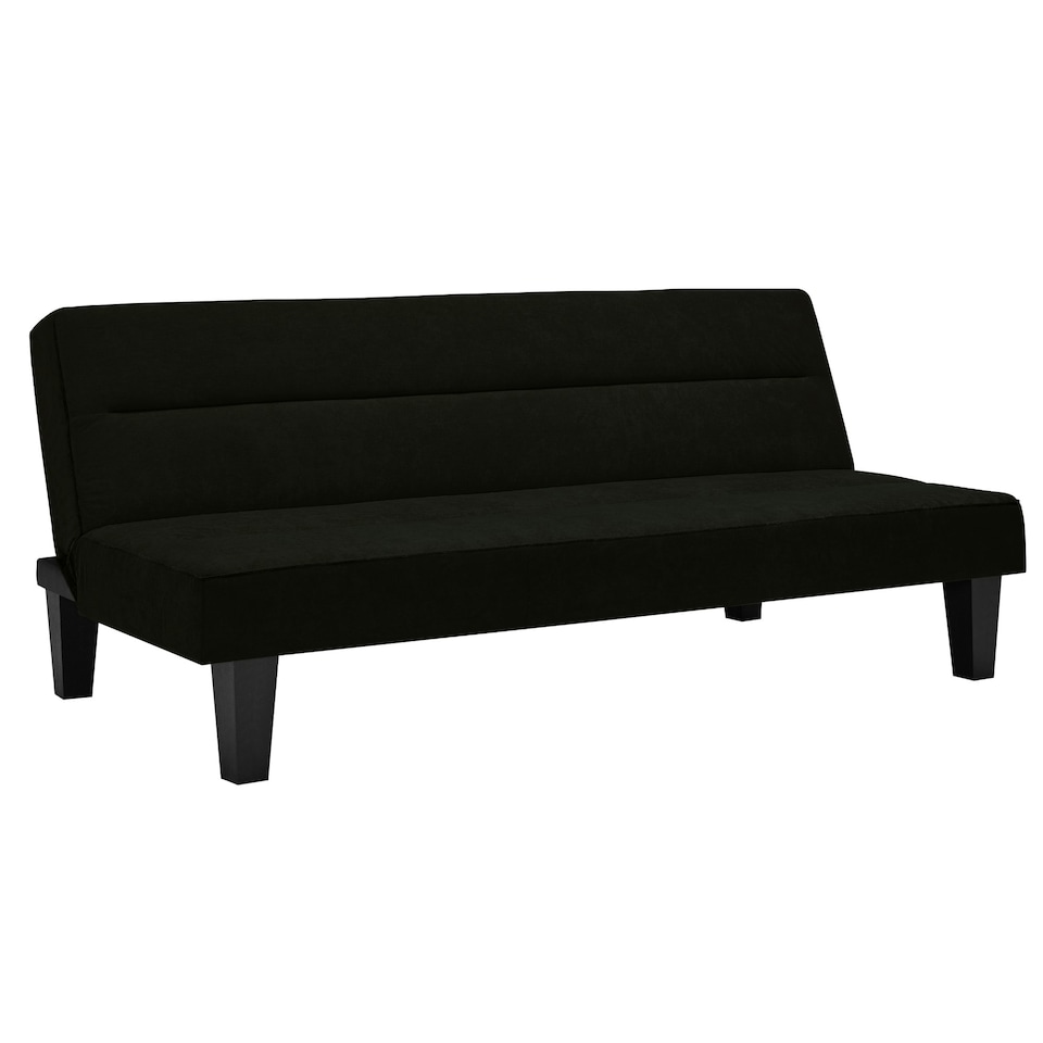 image 1 of Kebo Sofa Bed Sofa in Velvet Black Black | Black