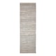 image 2 of Homescapes Grey Real Leather Handwoven Diamond Pattern Hall Runner - 66 x 200 cm Grey | 66 x 200 cm