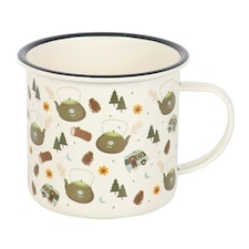 Something Different Camping Enamel Mug - White - One Size