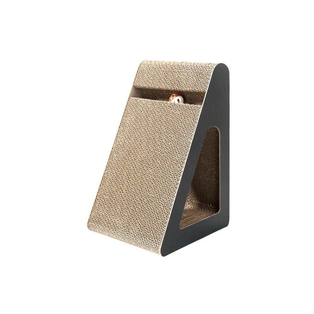 Living and Home Triangle Cat Scratching Post with Bell Ball