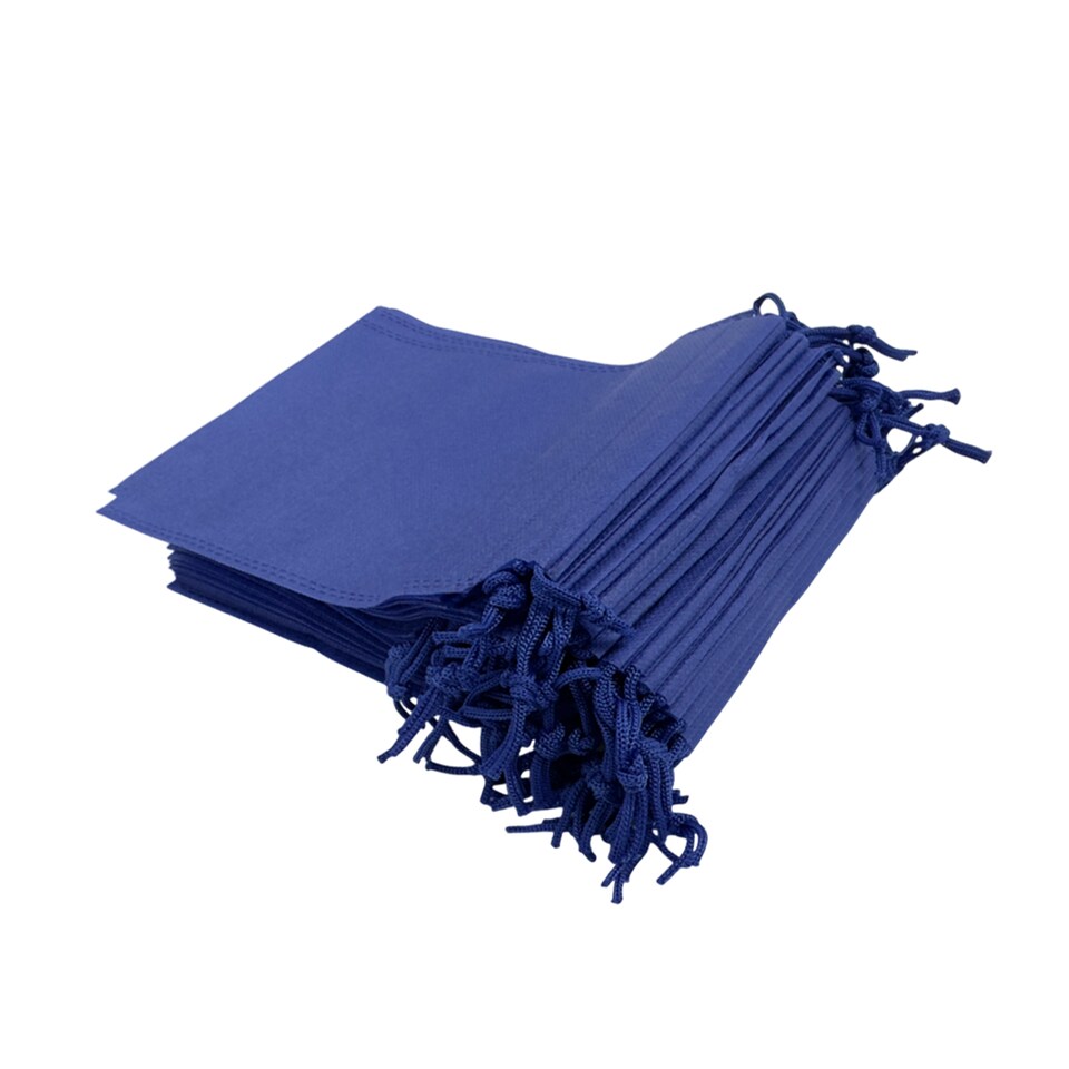 image 1 of Pack of 25 Blue Coloured 20x15cm Non-Woven Drawstring Bags | Blue