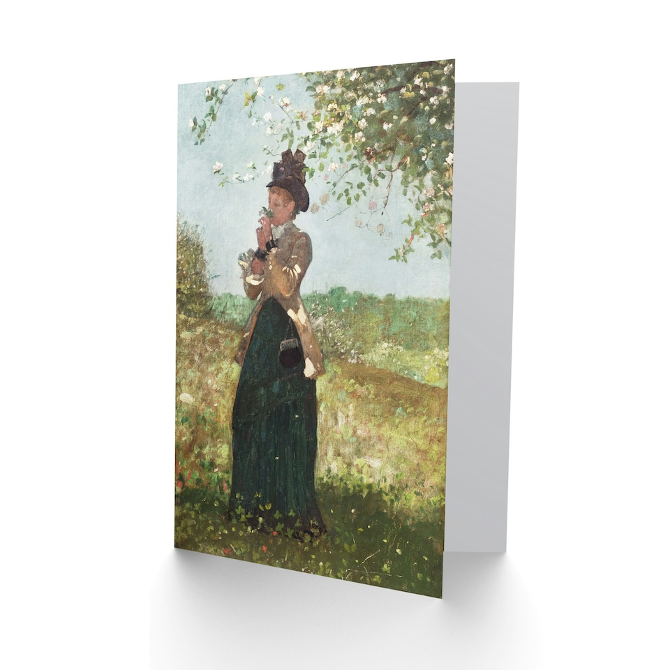 image 1 of Winslow Homer Art Card The Yellow Jacket Portrait Painting