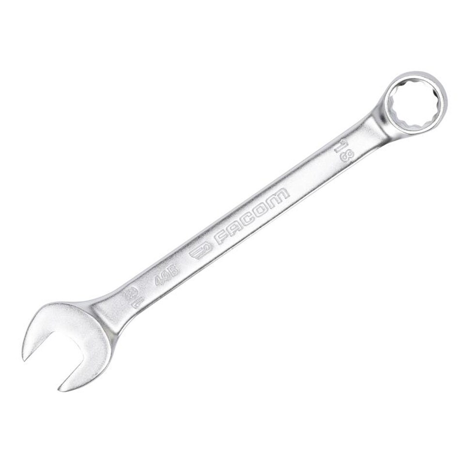 Facom 40B.18 slim metric combination spanner 18mm, 12-point OGV ring, matt chrome finish