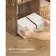 image 4 of 10-Tier Industrial Bookshelf Storage Rack, Large Capacity Shelving Unit, Rustic Brown