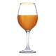 image 6 of Amber Gold Rimmed Wine Glass Drinking Glasses Sets Gift | Clear | Clear