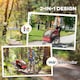 image 3 of HOMCOM 2 Seat Bike Trailer with 5 Point Harness, for 18 Months, Red