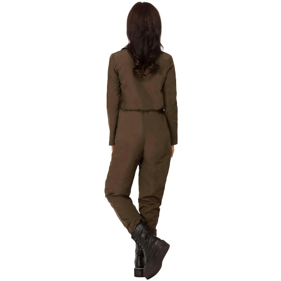 image 1 of Top Gun Womens/Ladies Costume Jumpsuit - Khaki Brown - 18 UK 18