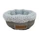 image 1 of HugglePets Donut Plush Oval Dog Bed - Small Granite & Ivory