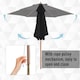 image 6 of Outsunny 2.5m Wood Garden Parasol Sun Shade Patio Outdoor Wooden Umbrella Canopy, Table Market Umbrella with Vent, 38mm Pole, Rope Pulley Mechanism, Black