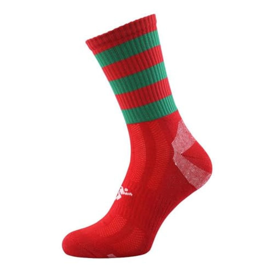image 1 of Precision Sports Socks Junior Mid Pro Hooped Red/Green 3-6