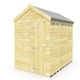 image 1 of 8 x 12 Feet Apex Security Shed - Single Door - Wood - L358 x W231 x H217 cm | Brown