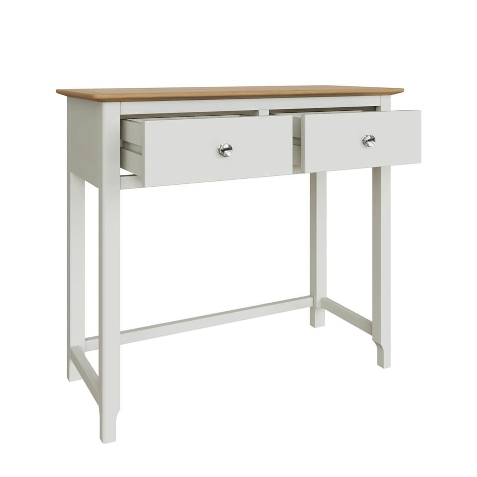 image 1 of Taberno 2 Drawer Dressing Table Linen White White