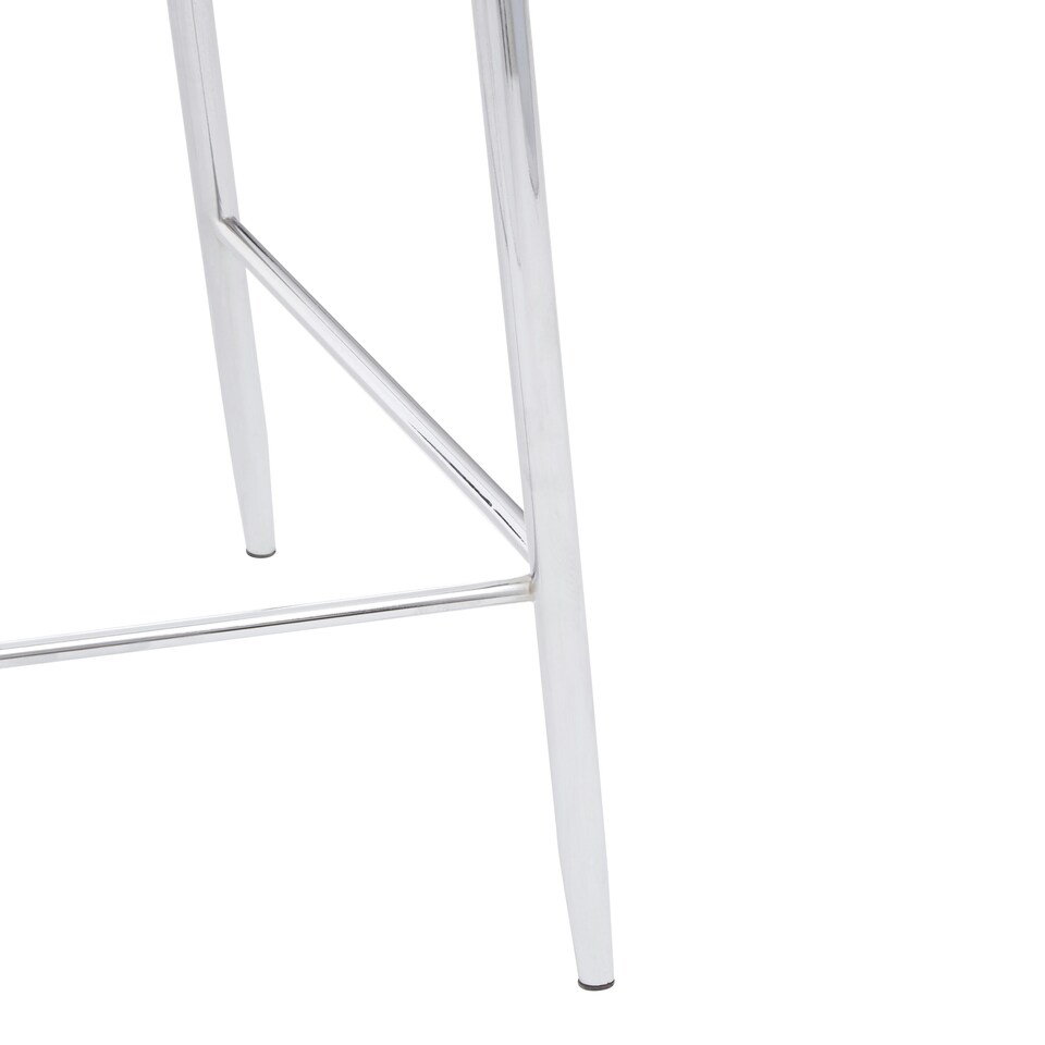 image 1 of Tamzin Blue Velvet Chrome Finish Bar Chair Blue