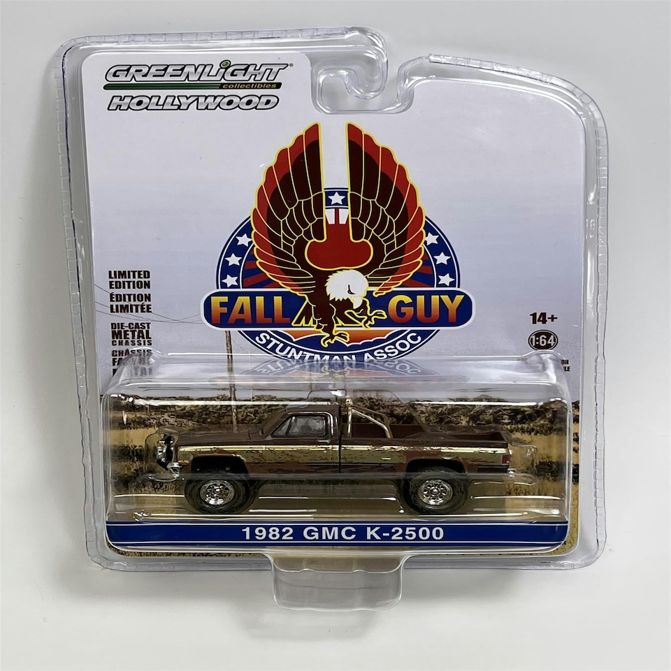 image 1 of Fall Guy 1982 GMC K 2500 Weathered 1:64 Scale Greenlight 44965F