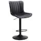 image 1 of Living and Home Set of 2 Gas Lift Faux Leather Bar Stool - Black