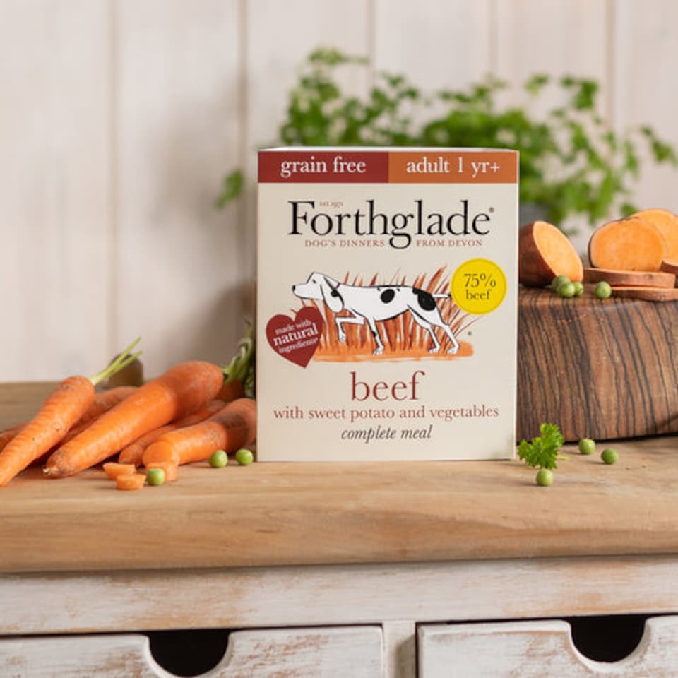 image 1 of Forthglade Grain Free Beef, Sweet Potato and Vegetables Adult Wet Dog Food - 3 x 395g