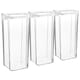 image 1 of Argon Tableware Food Storage Containers - 1.8 Litre - White - Pack of 3 - Resuable Container Meal Prep Container Tub Tupperware Airtight Lid