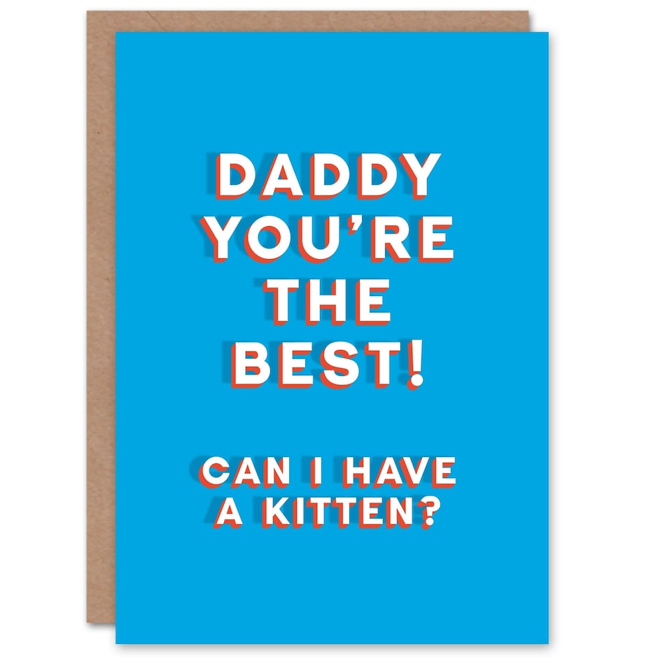image 1 of Best Daddy Can Have Kitten Fun Funny Cheeky Fathers Day Dad Card
