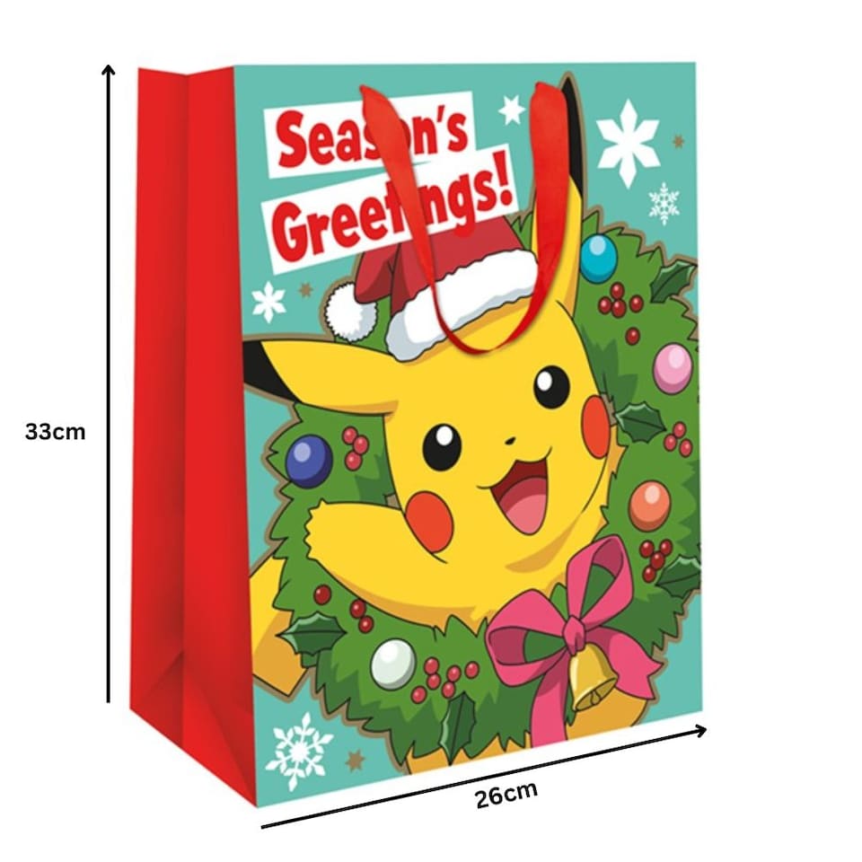 image 1 of Pokemon Christmas Medium Gift Bag
