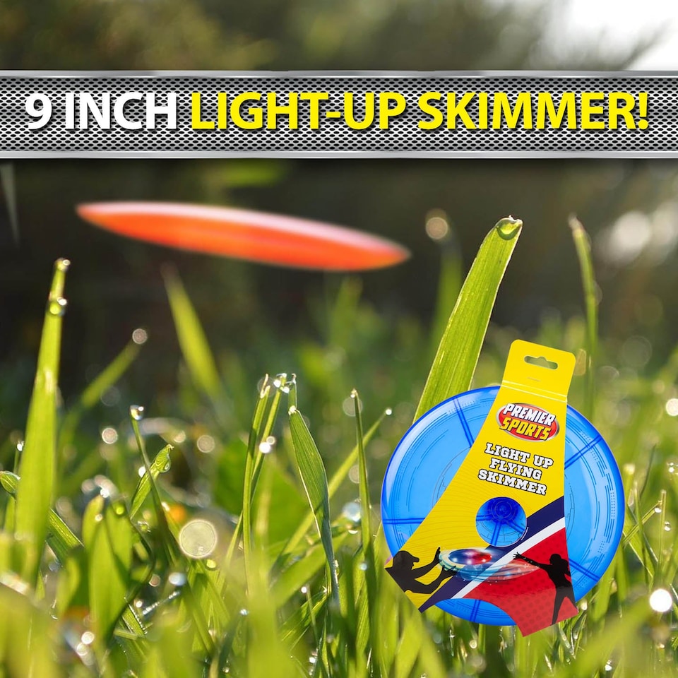 image 1 of VFM e-Store Light Up Flying Skimmer Frisbee - 22 cm, Batteries Included