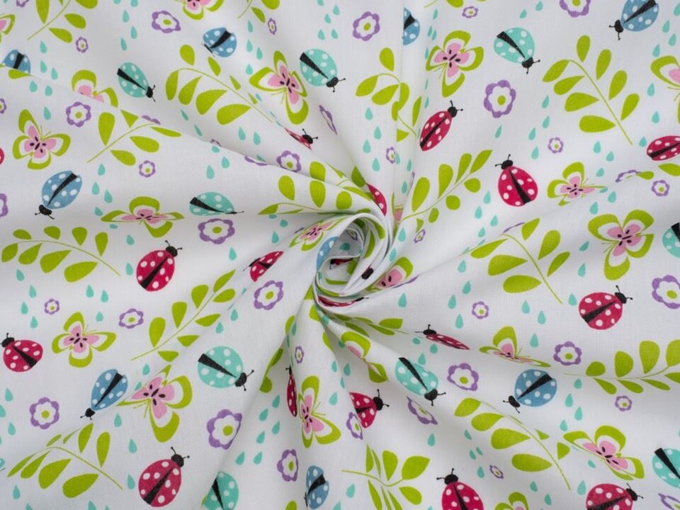 Multicoloured Printed Polycotton Fabric for Dressmaking, 110cm / 43" Wide - per metre