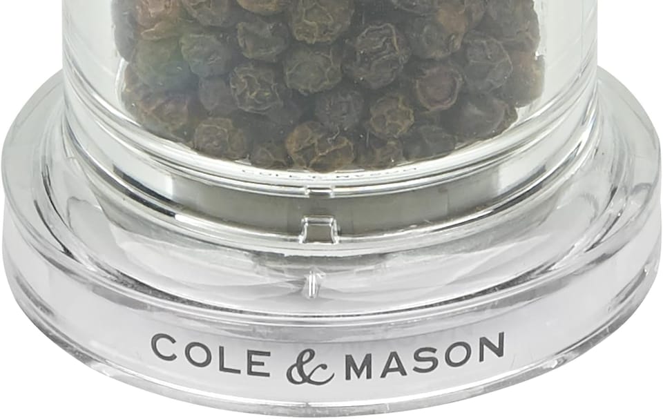 image 1 of Cole & Mason 505 Clear Pepper Mill, Precision+, Acrylic, 140 mm, Includes 1 x Pepper Grinder