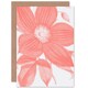image 1 of Living Coral Clematis Flower Art Blank Just to Say Card