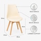 image 3 of Dining Table Set Oak Effect Table With 4 Cream Plastic Chairs Dining Room Furniture | Cream | One Size | 5