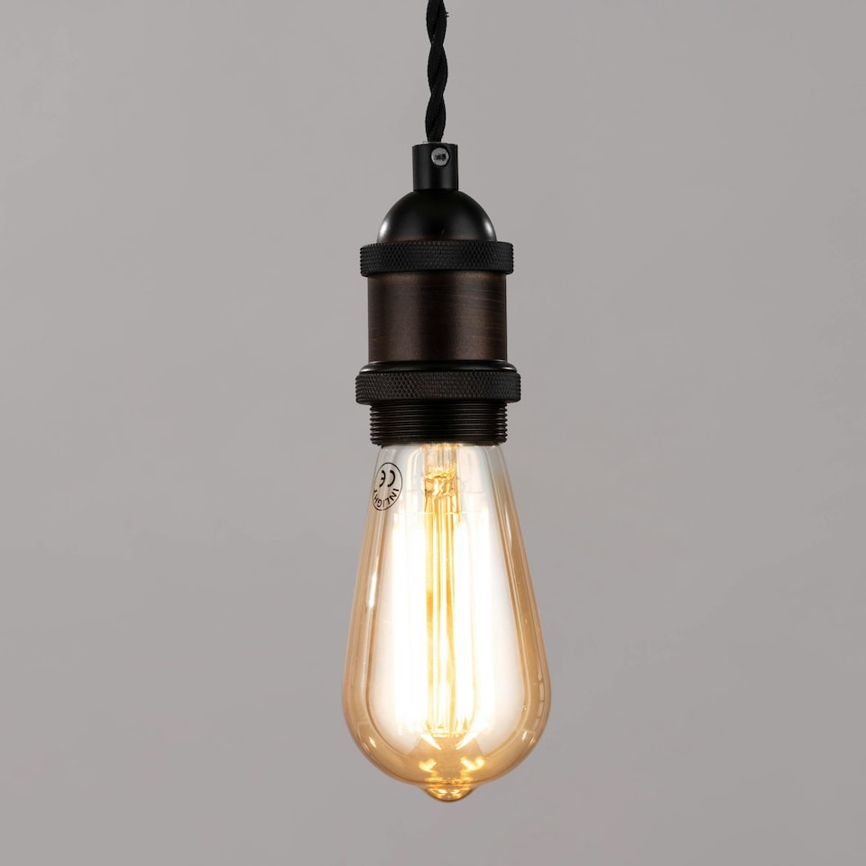 image 1 of BHS Industrial Style Champagne Cable Ceiling Pendant | Bronze | Bronze | 1