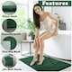 image 3 of VELVETIO Bath Mats & Pedestal Mat Set Anti Slip Super Soft Water Absorbent Green