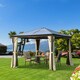 image 2 of Outsunny 3 x 3(m) Hardtop Gazebo Canopy with Mosquito Netting and Curtains