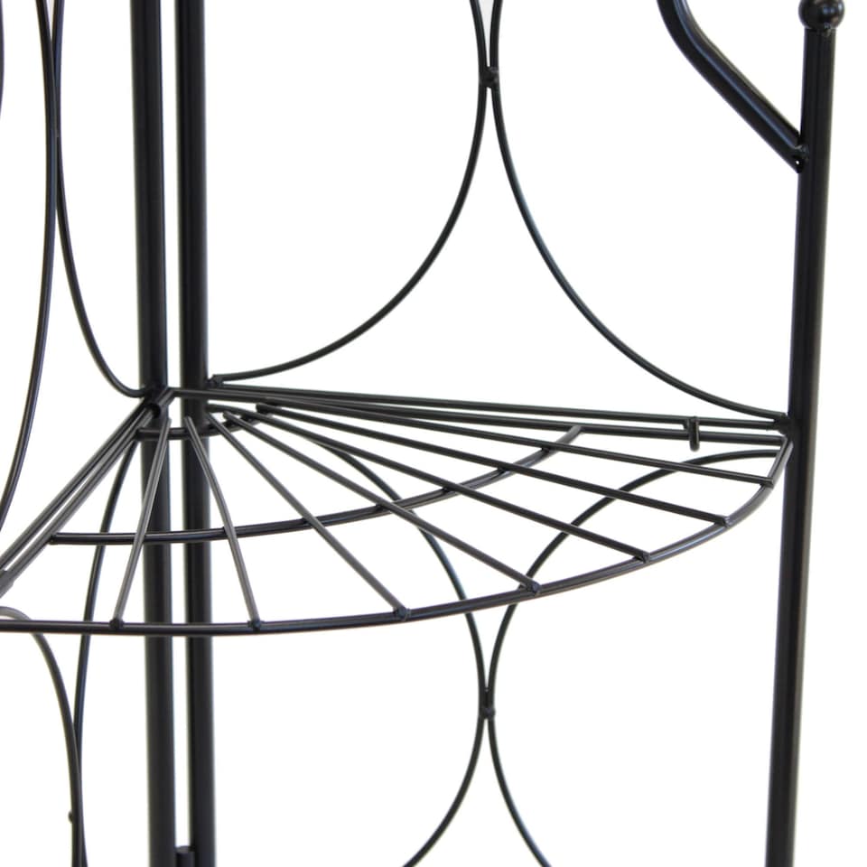 image 1 of 4 Tier Foldable Metal Garden Flower Plant Stand Display Shelf