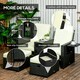 image 6 of Outsunny Recliner Rattan Sun Lounger w/ Storage Tea Table & Footstools, Balck