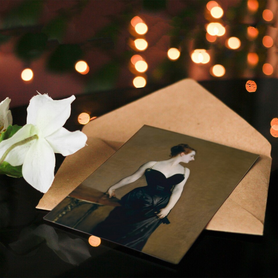 image 1 of John Singer Sargent Art Card Madame X Portrait Painting