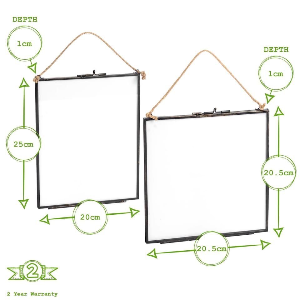 image 1 of Nicola Spring Hanging Metal Photo Frames Gallery Set - 5 Sizes - Black | Black | Black | One Size