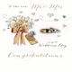 image 1 of Mr & Mrs Wedding Congratulations Embellished Greeting Card Joie De Vivre Cards