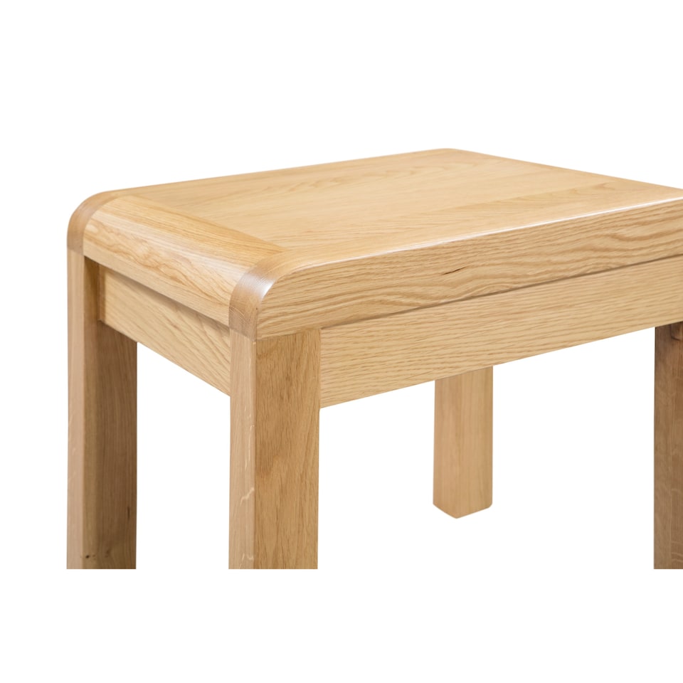 image 1 of Curve 2 Drawer Dressing Table with Stool Set - Oak