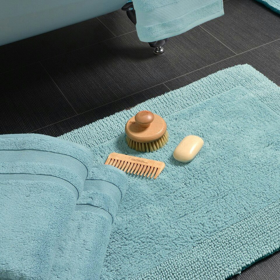 image 1 of Luxury Zero Twist Egyptian Cotton Bath Towels 70 x 120cm - Pack of 2 Blue | Duckegg | Bath towel