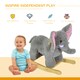 image 3 of Ride on Elephant Rocker Children Rocking Horse Grey Nursery Rhymes Kids Toy Game