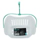 image 1 of JVL Plastic Hanging Peg Basket, Clear/Aqua, One Size