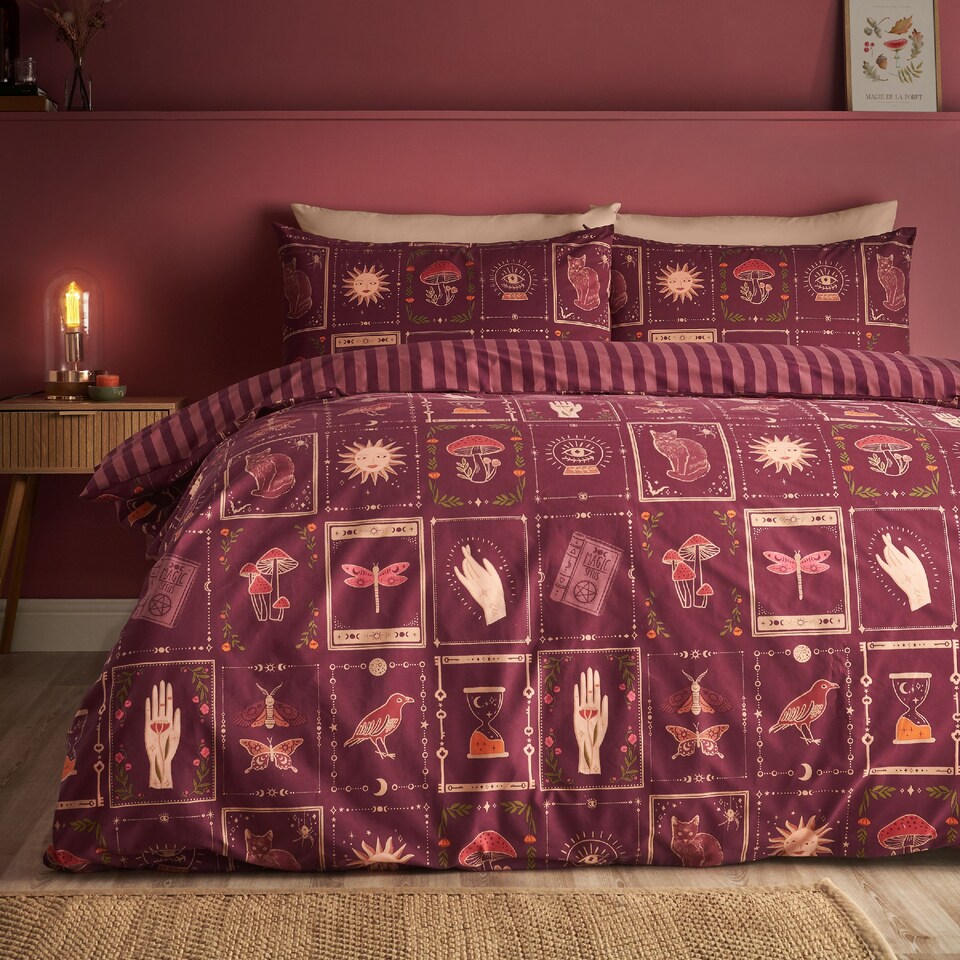 image 1 of Catherine Lansfield Enchanted Witchcraft Reversible Duvet Cover Set